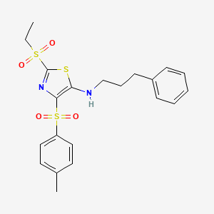 2-(ethylsulfonyl)-N-(3-phenylpropyl)-4-tosylthiazol-5-amine