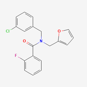 N-(3-chlorobenzyl)-2-fluoro-N-(furan-2-ylmethyl)benzamide