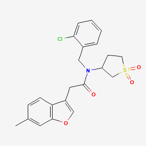 N-(2-chlorobenzyl)-N-(1,1-dioxidotetrahydrothiophen-3-yl)-2-(6-methyl-1-benzofuran-3-yl)acetamide