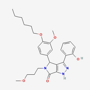 4-[4-(hexyloxy)-3-methoxyphenyl]-3-(2-hydroxyphenyl)-5-(3-methoxypropyl)-4,5-dihydropyrrolo[3,4-c]pyrazol-6(1H)-one