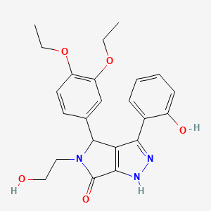 molecular formula C23H25N3O5 B11409544 4-(3,4-diethoxyphenyl)-5-(2-hydroxyethyl)-3-(2-hydroxyphenyl)-4,5-dihydropyrrolo[3,4-c]pyrazol-6(1H)-one 