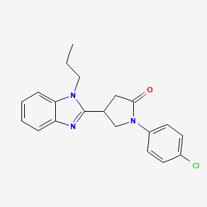 1-(4-chlorophenyl)-4-(1-propyl-1H-benzimidazol-2-yl)pyrrolidin-2-one