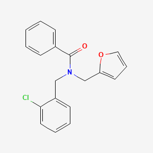 molecular formula C19H16ClNO2 B11409577 N-(2-chlorobenzyl)-N-(furan-2-ylmethyl)benzamide 