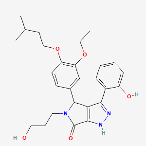 4-[3-ethoxy-4-(3-methylbutoxy)phenyl]-3-(2-hydroxyphenyl)-5-(3-hydroxypropyl)-4,5-dihydropyrrolo[3,4-c]pyrazol-6(1H)-one