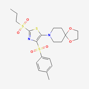 8-{4-[(4-Methylphenyl)sulfonyl]-2-(propylsulfonyl)-1,3-thiazol-5-yl}-1,4-dioxa-8-azaspiro[4.5]decane