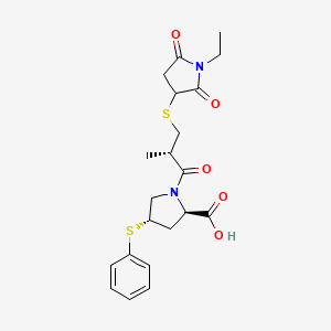 molecular formula C₂₁H₂₆N₂O₅S₂ B1140960 Zofenoprilat N-Ethyl Succinimide CAS No. 1217526-22-1