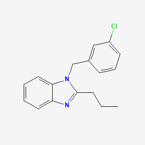 molecular formula C17H17ClN2 B11409600 1-(3-chlorobenzyl)-2-propyl-1H-benzimidazole 