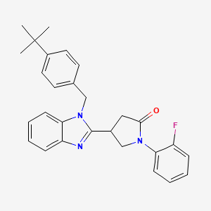 4-[1-(4-tert-butylbenzyl)-1H-benzimidazol-2-yl]-1-(2-fluorophenyl)pyrrolidin-2-one