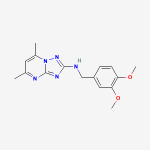 N-[(3,4-dimethoxyphenyl)methyl]-5,7-dimethyl-[1,2,4]triazolo[1,5-a]pyrimidin-2-amine