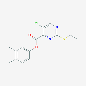 3,4-Dimethylphenyl 5-chloro-2-(ethylsulfanyl)pyrimidine-4-carboxylate