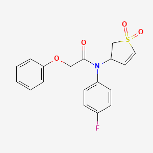 molecular formula C18H16FNO4S B11409621 N-(1,1-dioxido-2,3-dihydrothiophen-3-yl)-N-(4-fluorophenyl)-2-phenoxyacetamide 