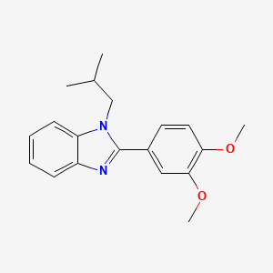 molecular formula C19H22N2O2 B11409685 2-(3,4-dimethoxyphenyl)-1-(2-methylpropyl)-1H-benzimidazole 