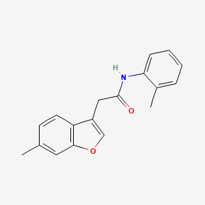 molecular formula C18H17NO2 B11409716 2-(6-methyl-1-benzofuran-3-yl)-N-(2-methylphenyl)acetamide 