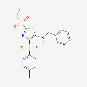 N-benzyl-2-(ethylsulfonyl)-4-[(4-methylphenyl)sulfonyl]-1,3-thiazol-5-amine