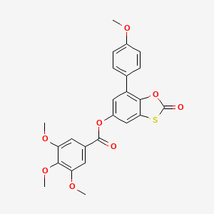 molecular formula C24H20O8S B11409766 7-(4-Methoxyphenyl)-2-oxo-1,3-benzoxathiol-5-yl 3,4,5-trimethoxybenzoate 