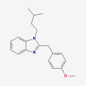 molecular formula C20H24N2O B11409815 2-(4-methoxybenzyl)-1-(3-methylbutyl)-1H-benzimidazole 