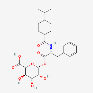 molecular formula C₂₅H₃₅NO₉ B1140983 Nateglinide Acyl-beta-D-glucuronide CAS No. 183996-85-2