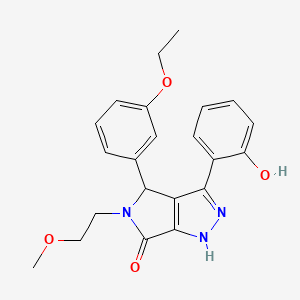 molecular formula C22H23N3O4 B11409837 4-(3-ethoxyphenyl)-3-(2-hydroxyphenyl)-5-(2-methoxyethyl)-4,5-dihydropyrrolo[3,4-c]pyrazol-6(1H)-one 