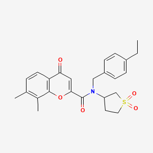 N-(1,1-dioxidotetrahydrothiophen-3-yl)-N-(4-ethylbenzyl)-7,8-dimethyl-4-oxo-4H-chromene-2-carboxamide