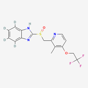 molecular formula C₁₆H₁₀D₄F₃N₃O₂S B1140986 Lansoprazole-d4 CAS No. 934294-22-1