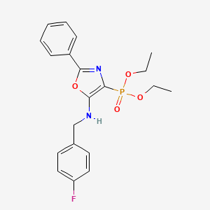 Diethyl {5-[(4-fluorobenzyl)amino]-2-phenyl-1,3-oxazol-4-yl}phosphonate