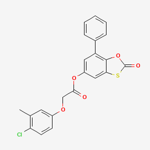 2-Oxo-7-phenyl-1,3-benzoxathiol-5-yl (4-chloro-3-methylphenoxy)acetate