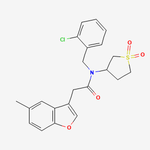 N-(2-chlorobenzyl)-N-(1,1-dioxidotetrahydrothiophen-3-yl)-2-(5-methyl-1-benzofuran-3-yl)acetamide