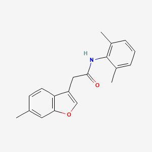 molecular formula C19H19NO2 B11409882 N-(2,6-dimethylphenyl)-2-(6-methyl-1-benzofuran-3-yl)acetamide 