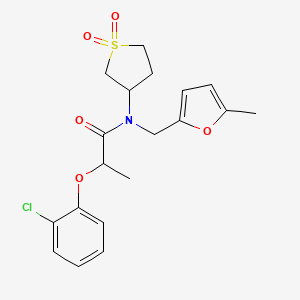 2-(2-chlorophenoxy)-N-(1,1-dioxidotetrahydrothiophen-3-yl)-N-[(5-methylfuran-2-yl)methyl]propanamide