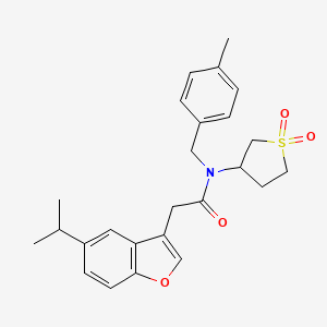 N-(1,1-dioxidotetrahydrothiophen-3-yl)-N-(4-methylbenzyl)-2-[5-(propan-2-yl)-1-benzofuran-3-yl]acetamide