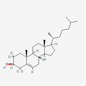 molecular formula C₂₇H₄₀D₆O B1140991 Cholesterol-2,2,3,4,4,6-d6 CAS No. 92543-08-3
