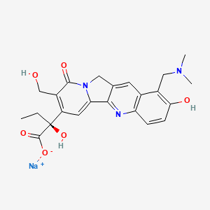 molecular formula C₂₃H₂₄N₃NaO₆ B1140992 拓扑替康羧酸钠盐 CAS No. 123949-08-6