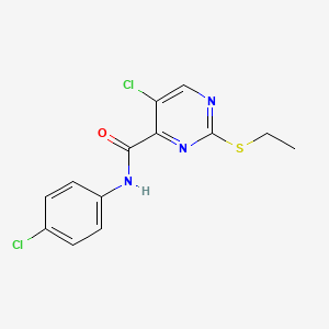 5-chloro-N-(4-chlorophenyl)-2-(ethylsulfanyl)pyrimidine-4-carboxamide