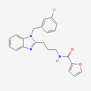 N-(3-{1-[(3-chlorophenyl)methyl]benzimidazol-2-yl}propyl)-2-furylcarboxamide