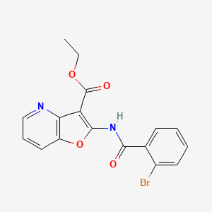 molecular formula C17H13BrN2O4 B11409949 Ethyl 2-{[(2-bromophenyl)carbonyl]amino}furo[3,2-b]pyridine-3-carboxylate 