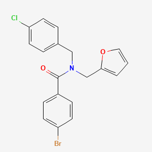 4-bromo-N-(4-chlorobenzyl)-N-(furan-2-ylmethyl)benzamide