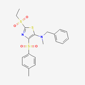 molecular formula C20H22N2O4S3 B11409969 N-benzyl-2-(ethylsulfonyl)-N-methyl-4-[(4-methylphenyl)sulfonyl]-1,3-thiazol-5-amine 