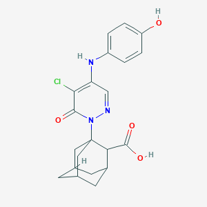 1-{5-chloro-4-[(4-hydroxyphenyl)amino]-6-oxopyridazin-1(6H)-yl}tricyclo[3.3.1.1~3,7~]decane-2-carboxylic acid