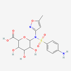 molecular formula C₁₆H₁₉N₃O₉S B1141002 Sulfamethoxazole N1-Glucuronide CAS No. 14365-52-7
