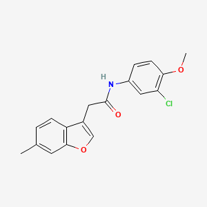 N-(3-chloro-4-methoxyphenyl)-2-(6-methyl-1-benzofuran-3-yl)acetamide