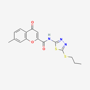 7-methyl-4-oxo-N-[5-(propylsulfanyl)-1,3,4-thiadiazol-2-yl]-4H-chromene-2-carboxamide