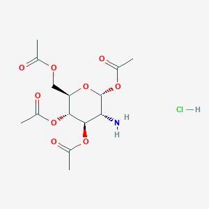 molecular formula C₁₄H₂₂ClNO₉ B1141004 1,3,4,6-Tetra-O-acetyl-2-amino-2-deoxy-alpha-D-glucopyranose Hydrochloride CAS No. 10034-19-2