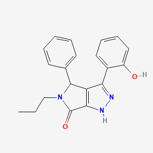 molecular formula C20H19N3O2 B11410042 3-(2-hydroxyphenyl)-4-phenyl-5-propyl-4,5-dihydropyrrolo[3,4-c]pyrazol-6(1H)-one 