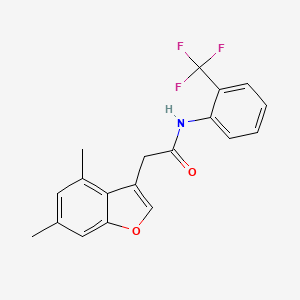 2-(4,6-dimethyl-1-benzofuran-3-yl)-N-[2-(trifluoromethyl)phenyl]acetamide