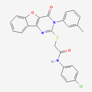 N-(4-chlorophenyl)-2-{[3-(3-methylphenyl)-4-oxo-3,4-dihydro[1]benzofuro[3,2-d]pyrimidin-2-yl]sulfanyl}acetamide