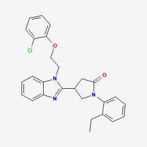 4-{1-[2-(2-chlorophenoxy)ethyl]-1H-benzimidazol-2-yl}-1-(2-ethylphenyl)pyrrolidin-2-one