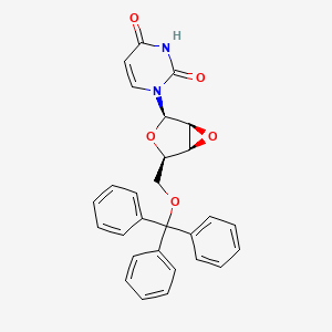 molecular formula C₂₈H₂₄N₂O₅ B1141008 5'-O-Trityluridine-2',3'-lyxo-epoxide CAS No. 96253-10-0