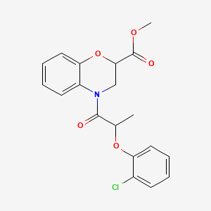 methyl 4-[2-(2-chlorophenoxy)propanoyl]-3,4-dihydro-2H-1,4-benzoxazine-2-carboxylate