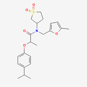 N-(1,1-dioxidotetrahydrothiophen-3-yl)-N-[(5-methylfuran-2-yl)methyl]-2-[4-(propan-2-yl)phenoxy]propanamide