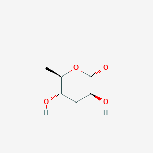 molecular formula C₇H₁₄O₄ B1141017 Methyl 3,6-Dideoxy-alpha-D-arabino-hexopyranoside CAS No. 6154-71-8